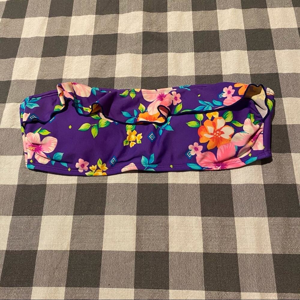 SO Floral Bandeau Bikini Top Juniors Size Medium
